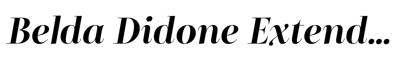 Belda Didone Extended Ex Bold Italic